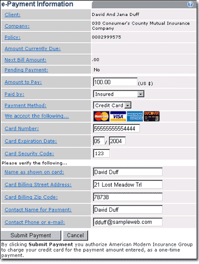 Insurance & Payment Info